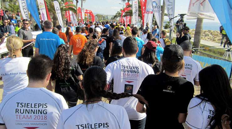 The 30 members of the Tsielepis Running Team helped raise money for charity