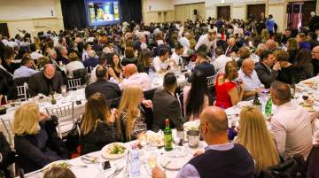 Leptos employees at the New Year’s party at Leptos                                  Coral Beach Hotel &amp; Resort in Paphos