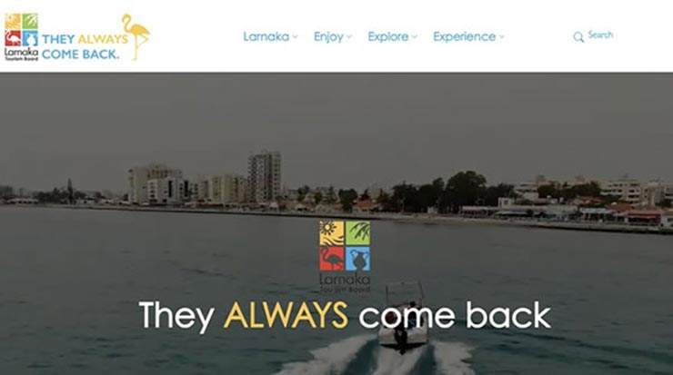 Larnaka Tourism Board new-face website