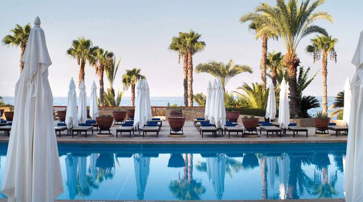 The Ouranos Wellbeing Spa, meaning sky, is located on the top floor of the hotel