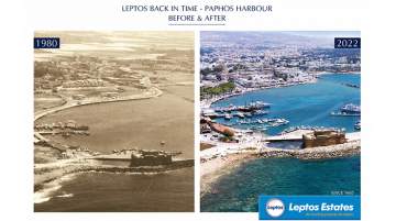 Paphos Harbour before and after