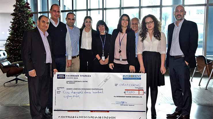 Interorient Shipmanagement donated funds to enhance Limassol Municipality&#039;s social work