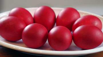 Cyprus and Russia share similar Orthodox Easter traditions, such as colouring eggs red to represent the blood of Christ