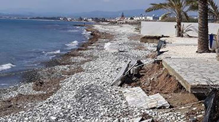 Erosion at Larnaca beaches 