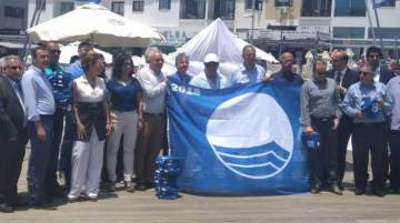 Demetris Pateras, beach inspector, municipality, Ayia Napa, accepted the flags on the Municipality’s behalf 