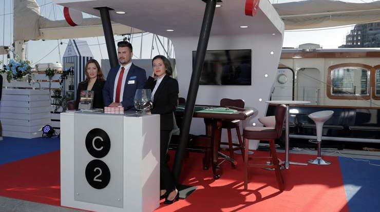 Cyprus Casinos C2 team at the exclusive Superyachts Event