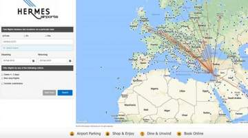 Hermes Airports’ new online system displays the routes available to and from the international airports in Larnaca and Paphos 